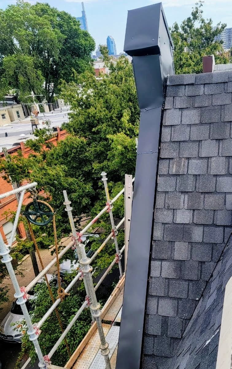 Roof funnel installation